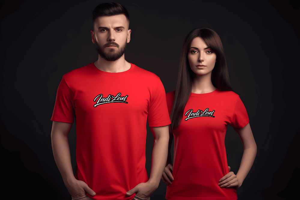 Red Indilevel | Basic T-shirt (Slim Fit)